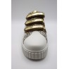 Vanessa Wu Xenia BK2803 Blanc Or – Baskets Femme