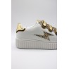 Vanessa Wu Xenia BK2803 Blanc Or – Baskets Femme