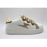 Vanessa Wu Xenia BK2803 Blanc Or – Baskets Femme