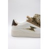 Vanessa Wu Milie BK2761 Blanc Or – Baskets Femme