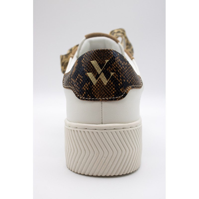Vanessa Wu Milie BK2761 Blanc Or – Baskets Femme