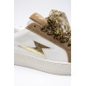 Vanessa Wu Milie BK2761 Blanc Or – Baskets Femme
