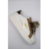 Vanessa Wu Milie BK2761 Blanc Or – Baskets Femme