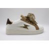 Vanessa Wu Milie BK2761 Blanc Or – Baskets Femme
