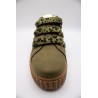 Baskets femme kaki Vanessa Wu Aby à scratchs BK2714
