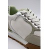Gloria vert & argent - Baskets lacets VANESSA WU Femme