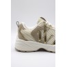 Baskets femme beige et or Vanessa Wu Jillian BK2811